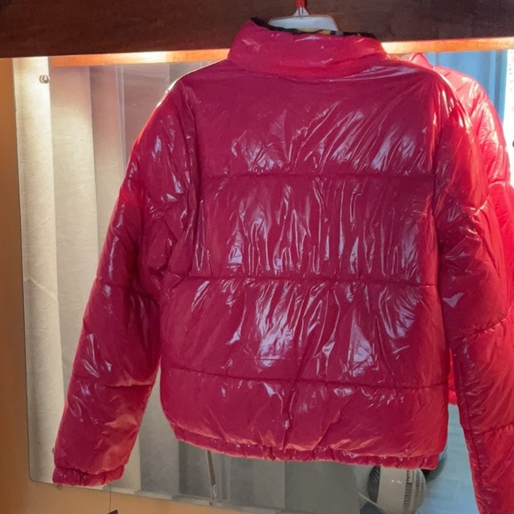 Members Only Nickelodeon Shiny Fuchsia Puffer Jacket NWT    FREE SHIPPING! - Picture 3 of 15